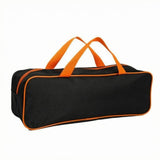 SNAPPSY Black Car Tool Bag Orange Trim Portable Storage Bag Lightweight Work Gear, S, Double Handle