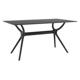 Compamia Siesta Air 55 Dining Table in Black, Commercial Grade