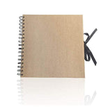 DIY Scrapbook Photo Album Kraft Paper Cover with Adhesive Pellets for Anniversary Wedding Travelling (No Lettering on The Cover)