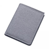 Merishopp 4Xmen Canvas Wallet Short Money Bag Casual Style Id Card Bifold Gray White