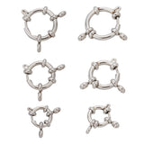 UNICRAFTALE 6pcs Stainless Steel Spring Ring Clasps with 2.5/3mm Hole 3 Sizes Spring Clasp Connector Charms for Bracelet Necklac