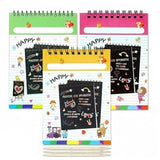 Eclet Scratch Art Notebook for Kids Pack of 3 Rainbow Scratch Books with 3 Wooden Stylus Sticks | Magic Color Reveal Drawing &