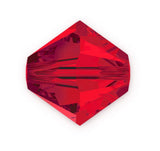 200pcs Genuine Preciosa 3mm (0.12 Inch) Small Faceted Bicone Crystal Beads Light Siam Red Compatible with Swarovski Elements Cry