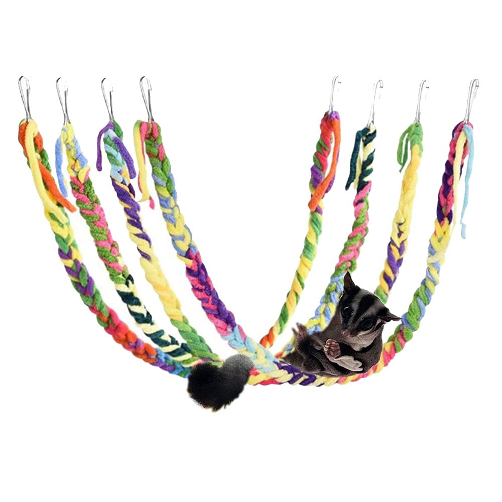 Handmade Sugar Glider Toys For Climbing/Exercising/Jungle Exploration, Hanging Toy Cage Accessories, Rat Toys, Bird Rope Perch S