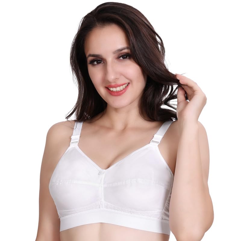 Trylo Riza Cottonfit Bra Combo Pack White & White 36 E - Cup - Pack Of-2,WHITE & WHITE,36,B0DQKVRTNP