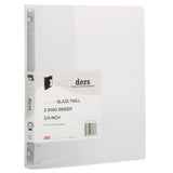 JAM PAPER Plastic 0.75 inch Binder - Clear 3 Ring Binder - Sold Individually