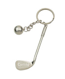 Caristo Golf Club With Ball Golfer Sports (Kc213) Silver Metal Keychain For Car Bike Men Women Keys