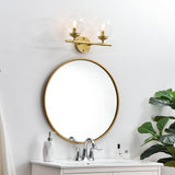 Living District Ingrid 2-Light Iron & Glass Bath Sconce In Chrome And Clear