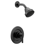 Moen Gibson Matte Black Pressure Balancing EcoPerformance Modern Shower Trim Featuring Bathroom Shower Head and Shower Lever Ha