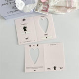 TRENDIVIBE Hollow Mini Ins Folded Cardboard Protection Small Card Packaging Material Decorative Folding DIY Message Card Little