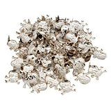 TRENDIVIBE 2x50Pcs Gothic Skull Metal Rivets Claw Studs Bags Clothes Hats Leather Decor