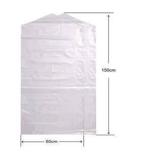 100 Pack Garment Bag Transparent Clothing Dust Cover Storage Bag Suitable for Wedding Dresses Long Skirts Windbreakers Down Jack
