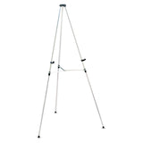 Quartet Easel, Aluminum, Lightweight, Telescoping, 66 Max. Height, Supports 25 lbs, Silver Finish (50E)