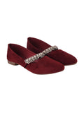 Shoetopia Girls Belly-Romeo Maroon Ballet Flat - 4 Uk (Girls-Belly-Romeo-Maroon),Maroon,4,B0CQK5M1ZB