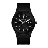 Sylvi Majestic Analog Watch For Men | Black Silicone Strap | Round Alloy Steel Case | Casual Waterproof Wrist Watch For Men With