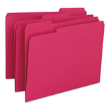 Smead File Folders, 1/3 Cut, Top Tab, Letter, Red, 100/box