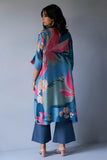 Gosriki Women'S Cotton Blend Straight Printed Co-Ord Set (Yup Blue Co-Ord-Gs_S_Blue_Small),Blue,,B0CN4CHHFB