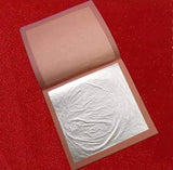 A.K SILVER Leaf 99,9 % Pure Silver Leaf VARAK FOILS 25 PES King Size 6X4 INCHES for Sweets Deco,serums,,Decoration,Beauty FACE K