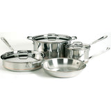 All-Clad Copper Core 5-Ply Stainless Steel Cookware Set 7 Piece Induction Oven Broiler Safe 600F Pots and Pans Silver