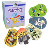 Ortopad Bamboo Boys Eye Patches, 50/Box (Regular Size, 4+ yrs) Racing Flames Pack
