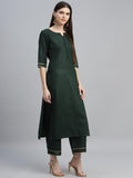 Libas Women'S Cotton Kurta Sets (6871_Green Green 2Xl