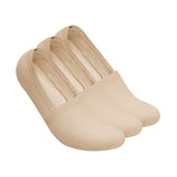 Cloud No Show Socks Non Slip Loafer Sneaker Flats Boat Shoe Invisible Low Cut Liner Cotton Socks For Men And Women, Beige_3Pack,