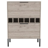 Lyrata Bar Cabinet -Living Room -Light Gray