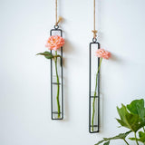 Adiy |K10| Metal Test Tube Wall Hanging Planter Flower Bud Vase For Indoor & Outdoor Small Plants Home Decoration, Gift For Livi