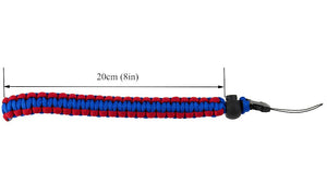 Allzedream Camera Wrist Strap Paracord Bracelet Adjustable for DSLR Binocular Cell Phone (Blue Red)
