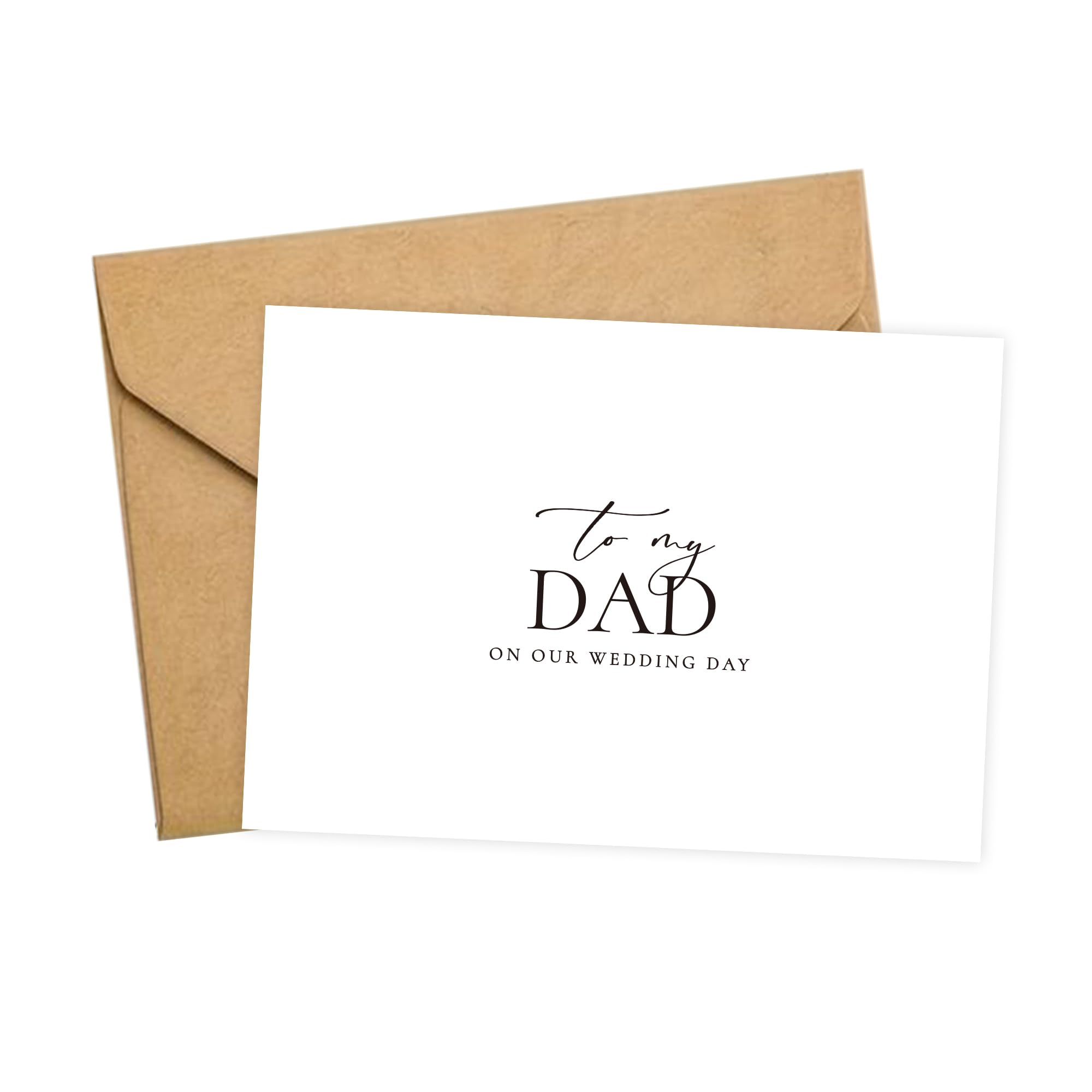 GroomBrideGifts To My Dad On Our Wedding Day Card, Father Of The Bride/Groom Gifts.