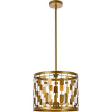 Living District Indoor Modern Home Decorative Bright Ceiling Levante 3 Lights Pendant In Brass