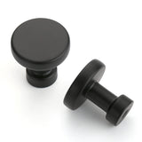 Asidrama 20 Pack 1-1/4 inch Matte Black Kitchen Cabinet Knobs Dresser Knobs Drawer Knob Cabinet Hardware Zinc Knob for Drawers