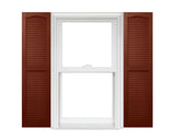 Homeside Open Louver Vinyl Shutters (1 Pair) - 12 x 67-044 Cranberry