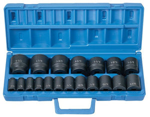 Grey Pneumatic (1319) 1/2'' Drive 19-Piece Standard Length Fractional Master Socket Set