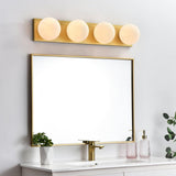 Living District Jaylin 4-Light Iron & Glass Bath Sconce In Black/Frosted White