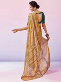 Satrani Womens Chiffon Printed & Ready To Wear Saree With Unstitched Blouse Piece (1Rs102N_Multi4)