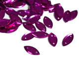 The Design Cart 14 mm Magenta Pink Boat Plastic Sequins Sitara for Embroidery, Embellishing Handbags, Apparels, Art Craft DIY Ki