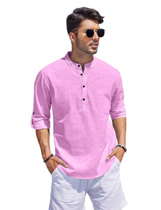 Bellstone Men'S Cotton Blend Solid Regular Fit (Kurta_Light Pink_Xl)