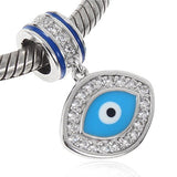 ABAOLA Blue Eye Dangle Charm Beads fit for Fashion Charms Bracelets
