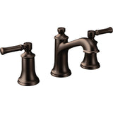 Moen Dartmoor Oil Rubbed Bronze TwoHandle Widespread Bathroom Faucet, Traditional Bathroom Sink Faucet, Valve Required, T6805OR
