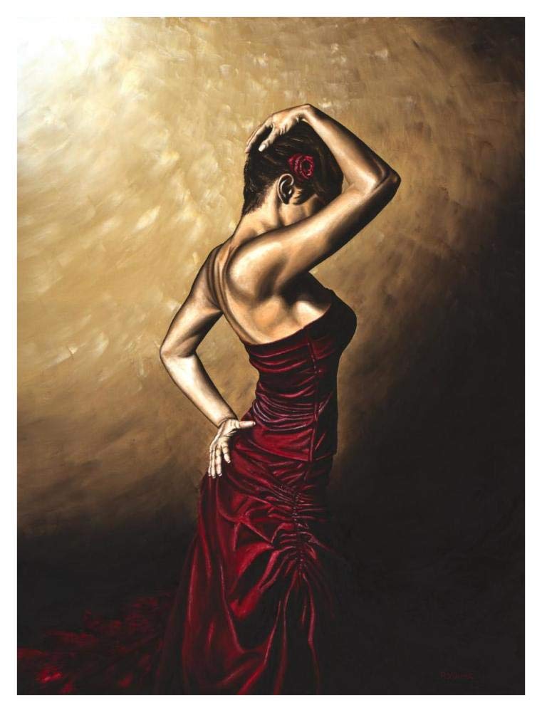 Flamenco Woman-Paper Art-32,,X42,,