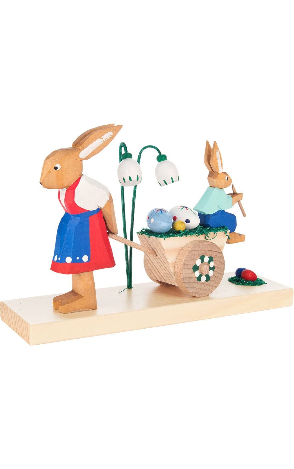 Alexander Taron 225-063 Dregeno Easter Figures-Rabbit Mother And Son-4.5' H X 6.75' W X 2.25' D, Brown