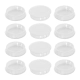 Tugermoola 12PCS White Plastic Hole Plugs Plastic Plugs for Round Holes Filler Door Screw Hole Plugs 1-1/2