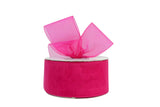 Ribbon Bazaar Plain Sheer Organza 11/2 Fuchsia 100yd 100% Nylon Ribbon