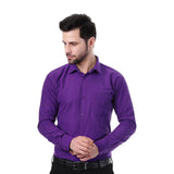 Xjarvis Austin Men'S Cotton Blend Shirt |Slim Fit Formal Shirt With Pocket |Plain | Long Sleeve Spread Collar | Casual Wear Regular Fit Shirt Pack Of 1 (Pastel Purple L),Pastel Purple,,B0F6KJJYSG