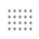 HARFINGTON 40pcs Beads 5mm Stainless Steel 3mm Hole Dia Bead for DIY Crafts, Silver Tone
