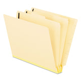 Pendaflex Manila End Tab Classification Folders, 2 Dividers/SixSection, Letter, 10/Box