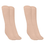 Mukhaksh (Pack Of 2 Pairs Women Cotton Skin Crew Calf Length Long Socks For Formal Office Wear Socks