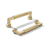 khtumeware 10-Pack 3-3/4Inch(96mm) Satin Brass Cabinet Pulls,Heavy-Duty Brushed Brass Handles for Kitchen Cabinets, Cupboards, D