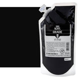 Turner Colour Works Acryl Gouache Artist Acrylic Paint - Single 250 ml Pouch - Jet Black